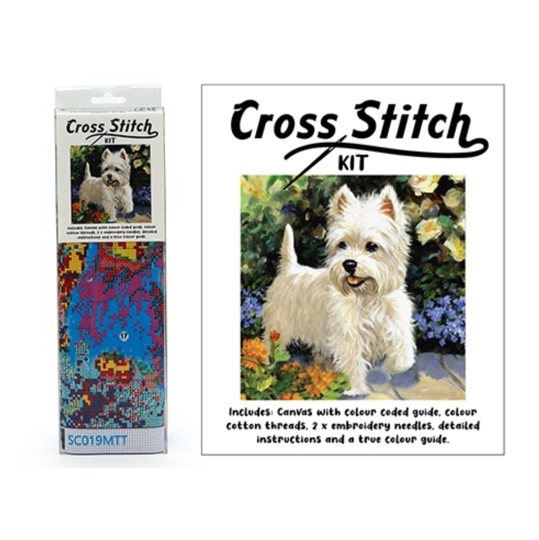 Cross Stitch Kit 30cm x 30cm - Maltese Terrier