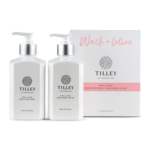 Tilley - Body Wash & Lotion Twin Pack 2 x 400ml - Pink Lychee