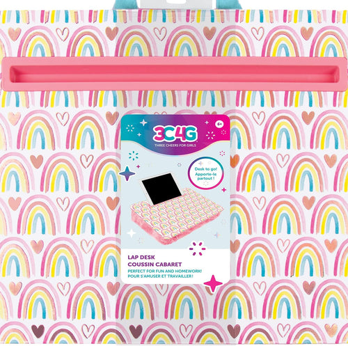 3C4G Pink Rainbow Heart Lap Desk