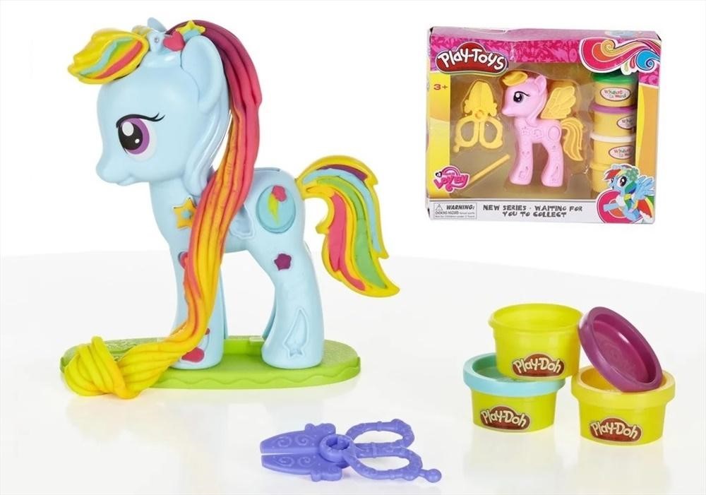 Playdough and Plait Pony Toy - Pink