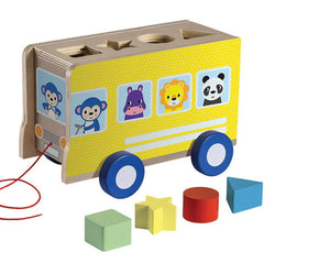 Little Genius - Wooden Pull Along Shape Sorter