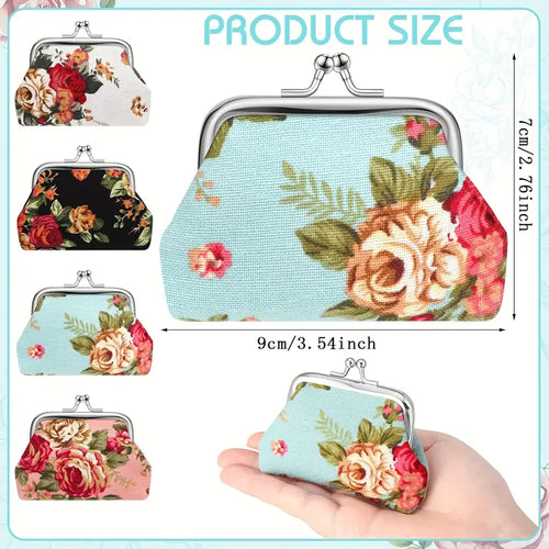 Rose Coin Purse - Assorted Colours