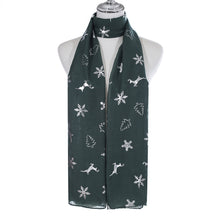 Load image into Gallery viewer, IVYS Christmas Metallic Scarf - Green