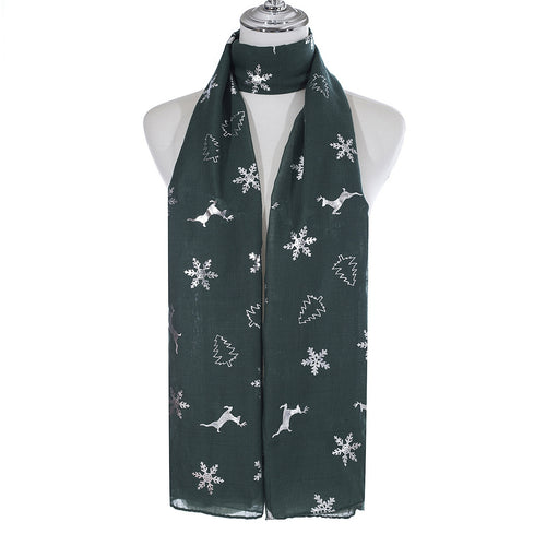 IVYS Christmas Metallic Scarf - Green