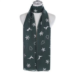 IVYS Christmas Metallic Scarf - Green