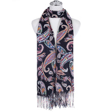 Load image into Gallery viewer, IVYS Paisley Scarf - Black