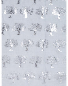 IVYS Metallic Scarf - Grey - Trees