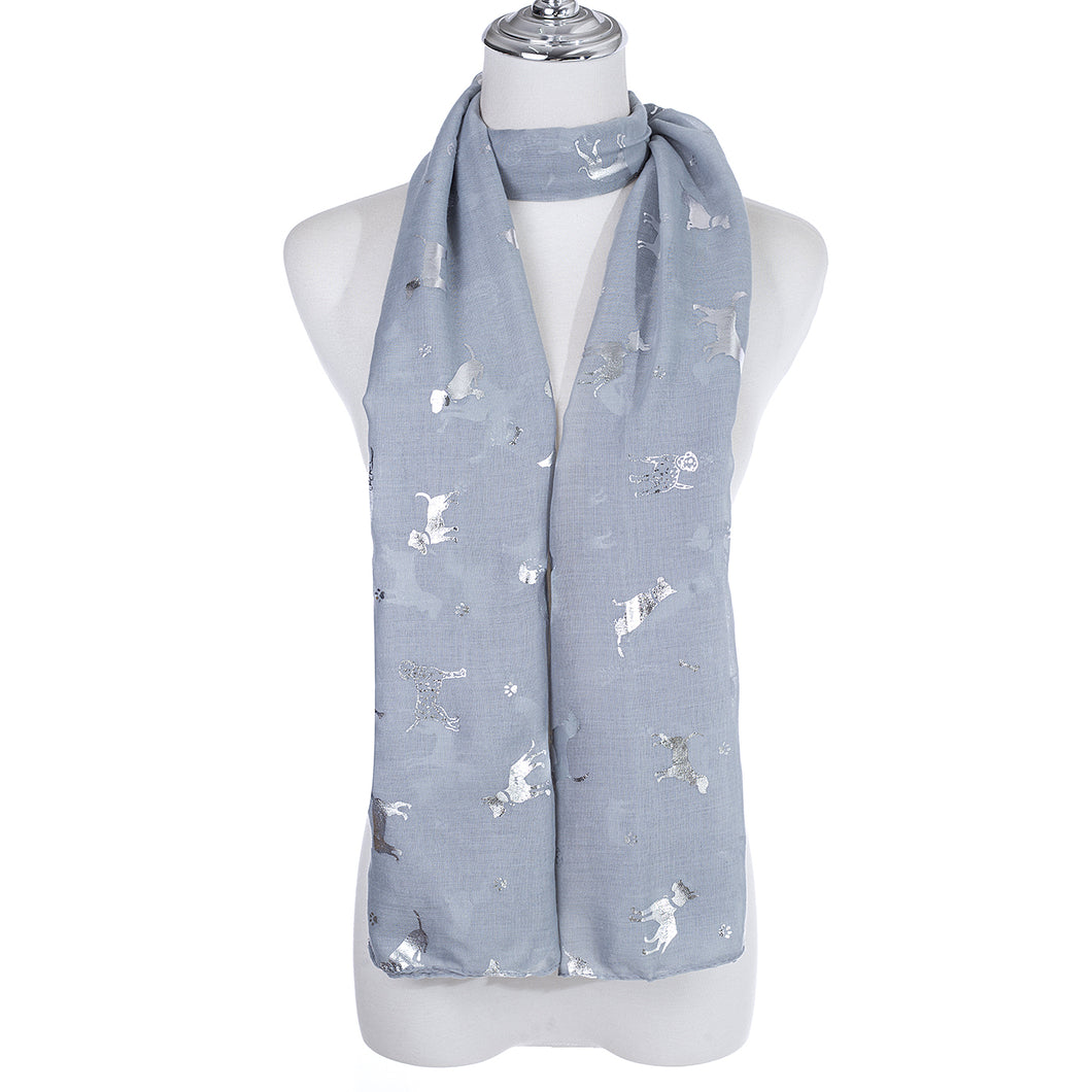 IVYS Metallic Scarf - Grey - Dogs