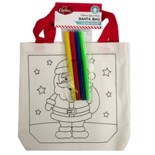 Load image into Gallery viewer, Christmas Colour Your Own Santa Bag
