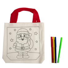 Load image into Gallery viewer, Christmas Colour Your Own Santa Bag