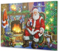 Santa Canvas Print with LED Lights