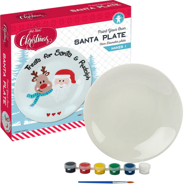 Christmas Paint Your Own Santa Plate 19cm