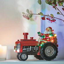 Load image into Gallery viewer, Santa &amp; His Tractor with Lights, Steam and Sound