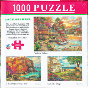 Arrow Puzzles - Landscape Series - Sea Garden Cottage by Chuck Pinson