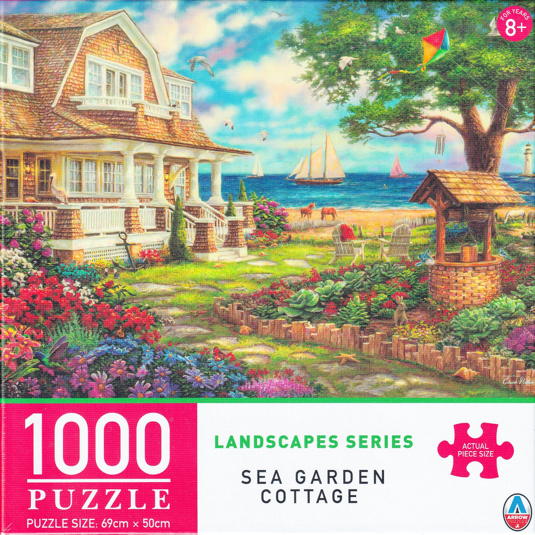 Arrow Puzzles - Landscape Series - Sea Garden Cottage by Chuck Pinson