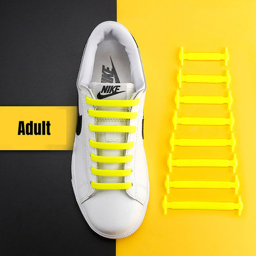 Kids No Tie Silicone Shoelaces - Yellow