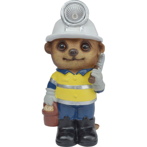 Garden Dream Outdoor Solar Light Meerkat Construction Worker