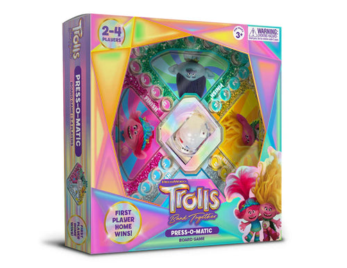 Press-O-Matic Trolls Band Together Edition Board Game