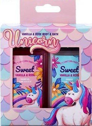 Unicorn Bath 2 Pce Gift Set - Vanilla & Rose