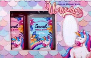 Unicorn Bath Set with Towel - Vanilla & Rose