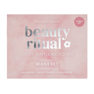 Beauty Ritual - Luxury Waffle Wash Set 3pc - Dusty Pink