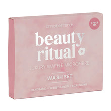 Load image into Gallery viewer, Beauty Ritual - Luxury Waffle Wash Set 3pc - Dusty Pink