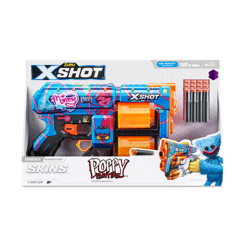 Zuru X-Shot Skins Dread Foam Dart Blaster - Poppy Playtime - Assorted