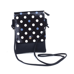 IVYS Crossbody Flap Bag - Grey & White Spot