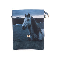 Load image into Gallery viewer, IVYS Crossbody Flap Bag - Dark Green Horse (Grey)