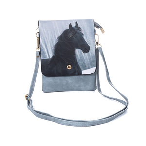 IVYS Crossbody Flap Bag - Grey Horse