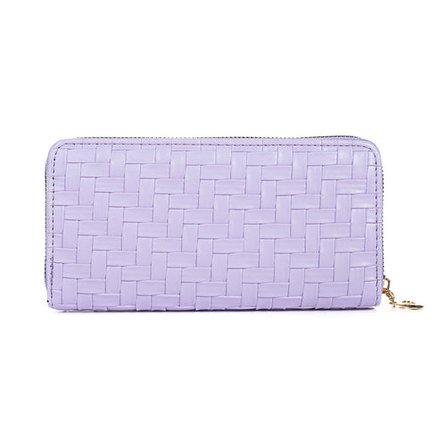 Ladies Wallet Purse - Lilac Weave (BP910)