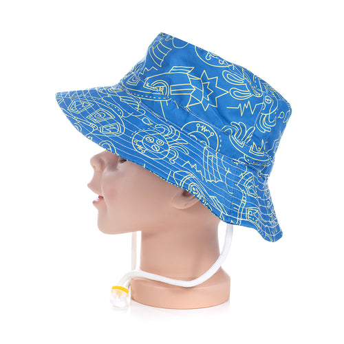 Kids Cotton Bucket Hat - Space