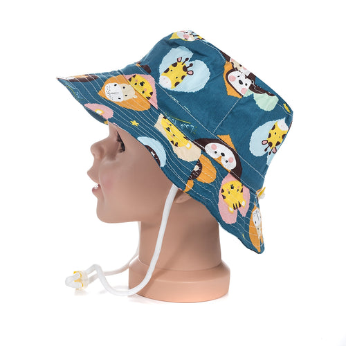 Kids Cotton Bucket Hat - Animal Friends