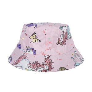 Kids Cotton Bucket Hat - Mystical Unicorns