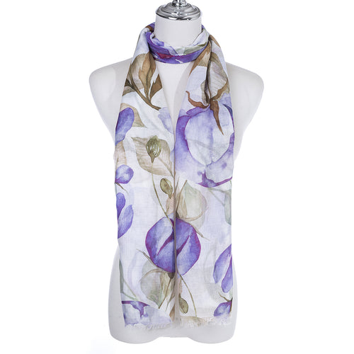 IVYS Lilac Flower Scarf