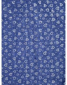 IVYS Metallic Scarf - Navy - Hearts