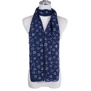 IVYS Metallic Scarf - Navy - Hearts