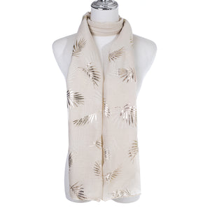 IVYS Metallic Scarf - Beige - Fern