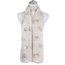 Load image into Gallery viewer, IVYS Metallic Scarf - Beige - Flowers