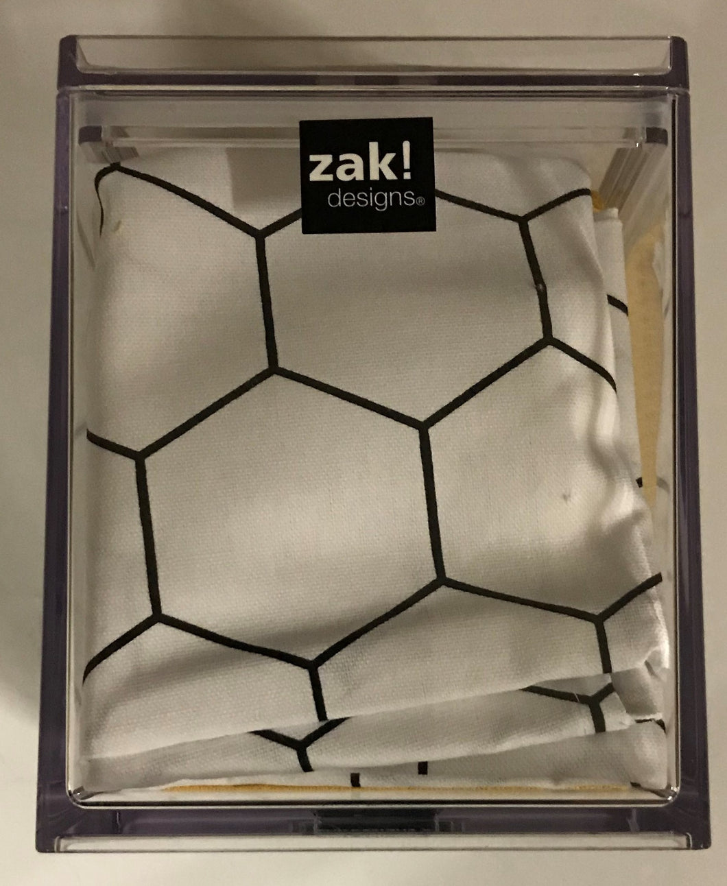 Zak! Designs Acrylic Storage Canister and 3 waffle cotton teatowels