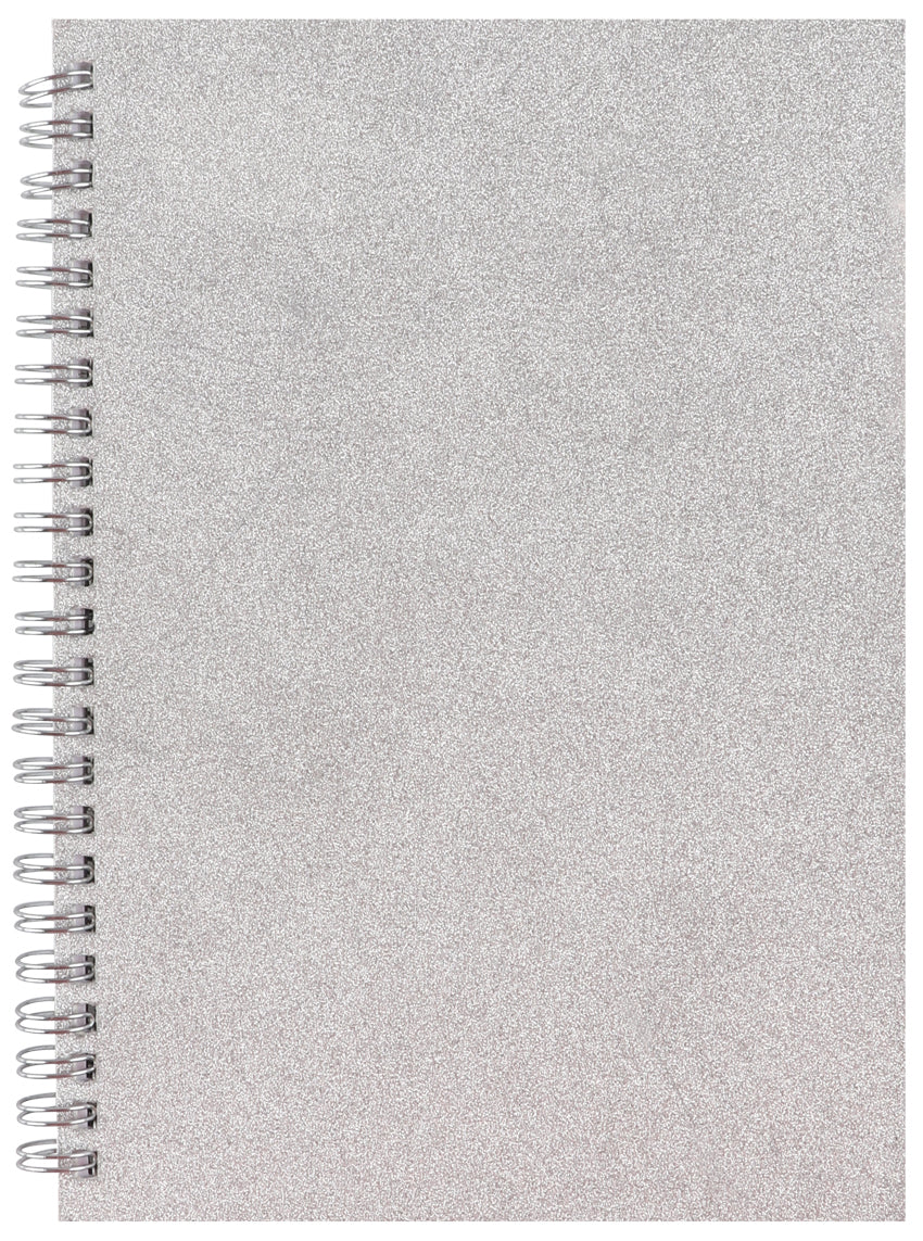 Stylex A5 Notebook - Time to Shine - Glitter Silver