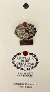 Armistice Centenary Lapel Badge