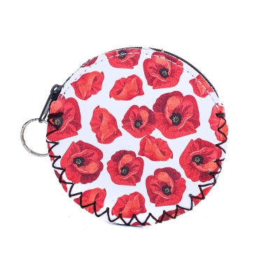 IVYS Round Coin Purse - White Poppy