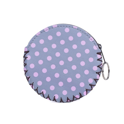 IVYS Round Coin Purse - Purple Spot