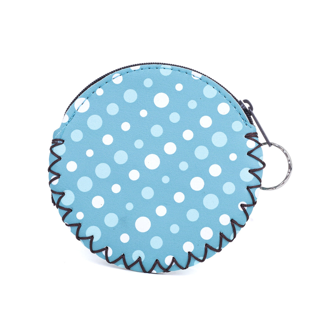 IVYS Round Coin Purse - Teal Spot