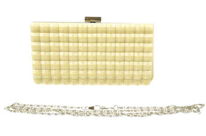 Hard Shell Evening Bag - Beige