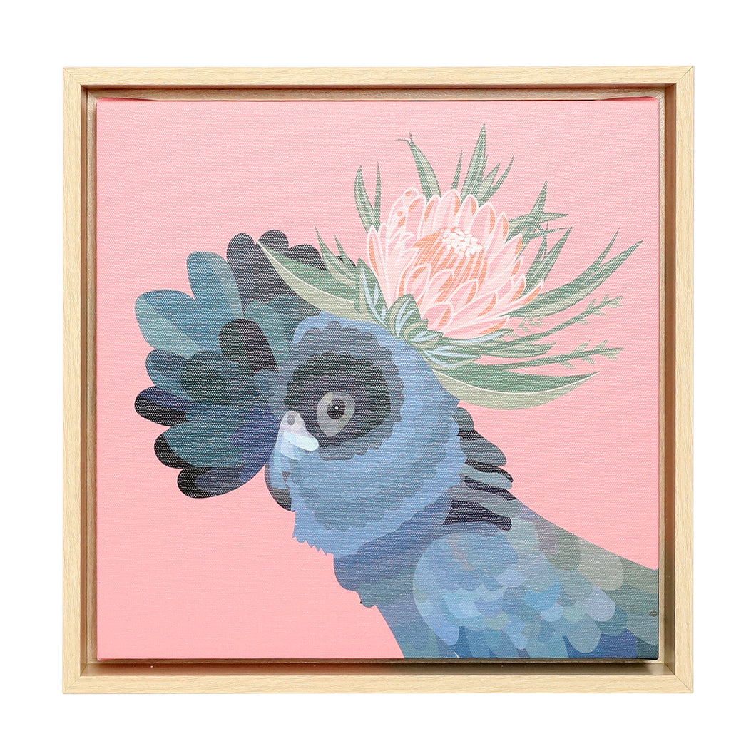 SPLOSH Botanica Cockatoo Framed Canvas 34cm x 34cm