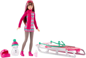 Mattel 26cm Barbie - Snow Sledding with Accessories