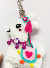 Load image into Gallery viewer, Make Your Own Coral Fleece Bag Charm - Llama