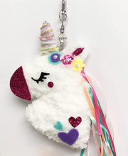 Load image into Gallery viewer, Make Your Own Coral Fleece Bag Charm - Unicorn